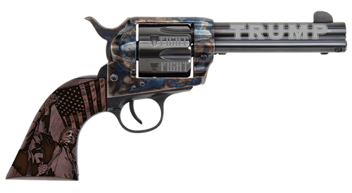 Traditions 1873 Trump-Fight Revolver SAT73002FT, 45 Long Colt, 4.75", Walnut w/Trump Design Grips, Color Case Hardened Finish, 6 Rds