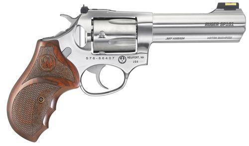Ruger SP101 Match Champion Revolver 5782, 357 Mag, 4.2", Hardwood Grips, Stainless Steel Finish, 5 Rds
