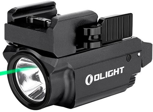 Olight Baldr Mini Tactical Light, 600 Lumens, Black Finish, White LED, Green Laser (BALDRMINIBK)