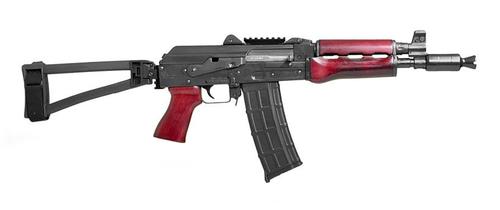 Zastava ZPAP M85 Pistol ZP85556TBSR, 5.56 NATO, 10in, Serbian Red Furniture, Folding Brace, 30 Rds