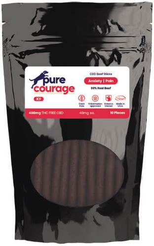 Pure Courage K9 CBD Beef Sticks (K9BEEFSTICK)