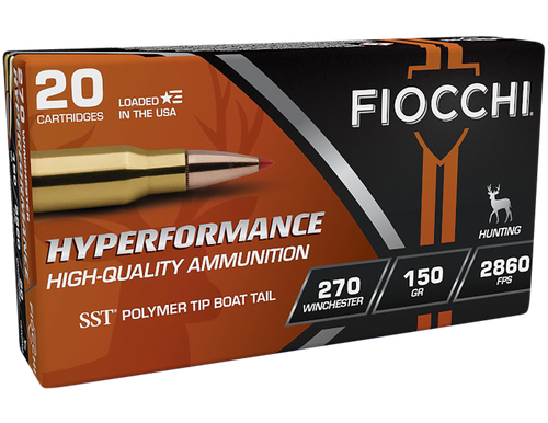 Fiocchi Extrema Hunting Rifle Ammunition 270HSB, 270 Winchester, SST, 150 GR, 2850 fps, 20 Rd/bx