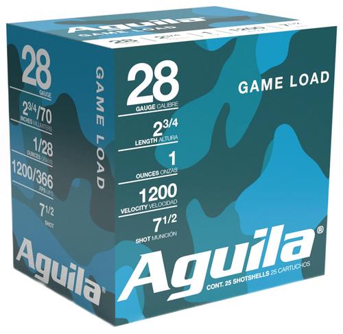Aguila Birdshot Standard Velocity Shotshells 1CHB2837, 28 Gauge, 2-3/4", 1 oz, 1200 fps, #7.5 Lead , 25 Rds/box