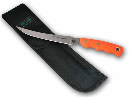 Knives Of Alaska Steelheader Fillet/Boning Knife w/ Orange SureGrip Rubberized Handle (00316FG)