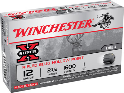 Winchester Super X Rifled Slugs X20RSM5VP, 20 Gauge, 2-3/4", 3/4 oz, Rifled Slug, 1600 fps, 15 Rd/bx