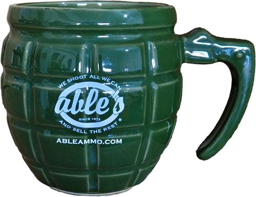 Able's Grenade Coffee Cup, Green, 15 oz (ABGCC)