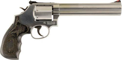 Smith & Wesson 686 Plus Revolver 150855, 357 Magnum, 7", Wood Grips, Stainless Steel Finish, 7 Rds