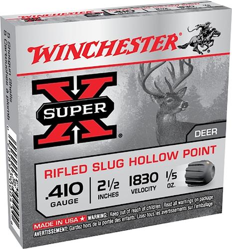 Winchester Super X Slugs X41RS5VP, 410 Gauge, 2.5", 1/4 oz, 1830 fps, Slug, 15 Rd/bx