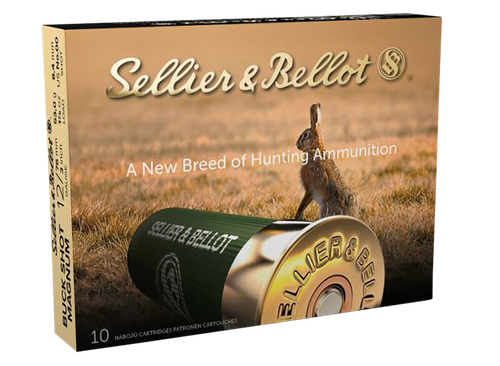 Sellier & Bellot Shotgun Ammuntion V211682U, 12 Gauge, 3 in, 15 Pellets, #00 Lead Buckshot, 10 Rd/bx