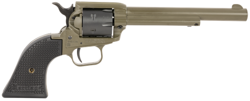 Heritage Rough Rider Revolver RR22T6, 22 LR, 5.56", Black Star Polymer Grips, OD Green Cerakote Finish