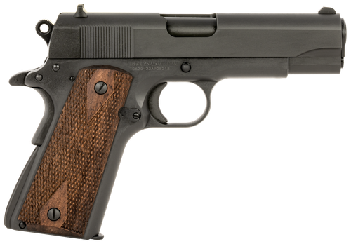 Tisas 1911 A1 Tank Commander Pistol 10100114, 45 ACP, 4.25in, Turkish Walnut Grips, Manganese Phosphate Coated Finish, 7 Rds