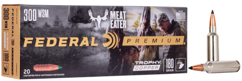 Federal Vital-Shok Rifle Ammunition P300WSMTC1, 300 WSM, Trophy Copper, 180 GR, 2960 fps, 20 Rd/Bx