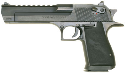 Magnum Research Desert Eagle Mark XIX Pistol DE44, 44 Rem Mag, 6 in BBL, Black Rubber Grip, Black Finish, 8 Rd