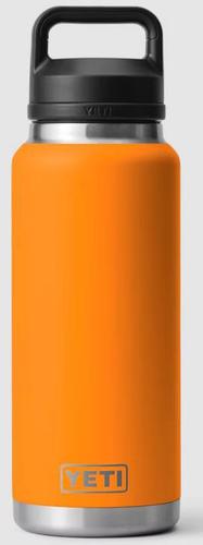 Yeti Rambler 36oz Water Bottle w/ Chug Cap (21071070042) Stainless Steel, King Crab Orange