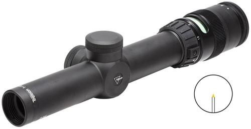Trijicon AccuPoint Rifle Scope 200071, 1-4x, 24mm Obj, 30mm Tube, Black, Triangle Green Reticle