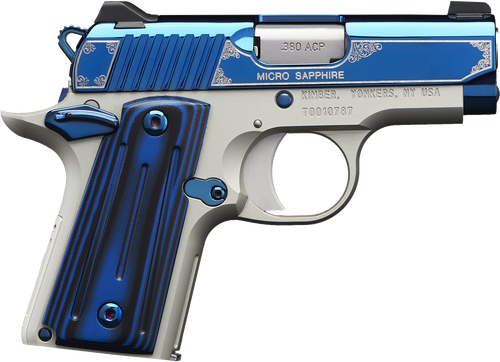 Kimber Micro Sapphire Carry Pistol 3300090, 380 ACP, 2.75", Sapphire/Black Grips, Sapphire Slide, 6 Rd