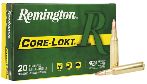 Remington Rifle Ammuntion R6MM4, 6 MM Remington, Core-Lokt Pointed Soft Point (SP), 100 GR, 3100 fps, 20 Rd/bx