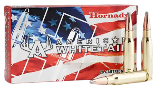 Hornady American Whitetail Rifle Ammunition 8090, 308 Winchester, Soft Point (SP), 150 GR, 2550 fps, 20 Rd/bx