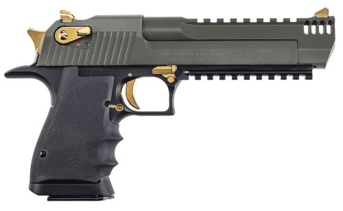 Magnum Research Desert Eagle L6 Pistol DE44L6MSG, 44 Magnum, 6.0in, Rubber Grips, Mil-Spec Green Cerakote, 8 Rds