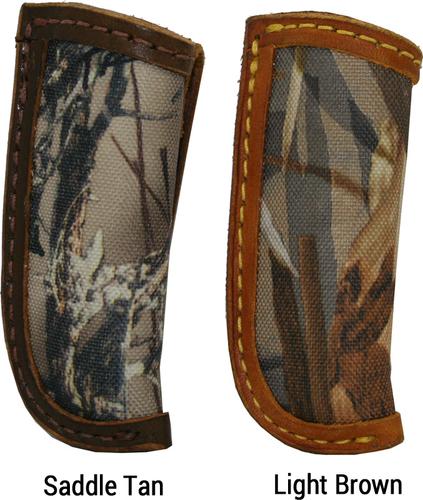 A&M Leatherwork Handmade Case Trapper Knife Sheath, Saddle Tan, Camo Finish (AMLW60CAST)