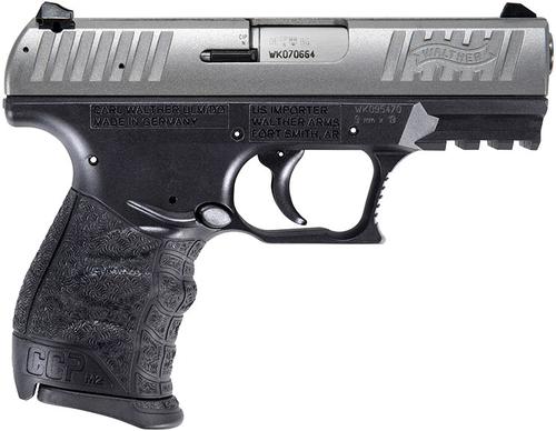 Walther CCP M2 Pistol 5083501, 9MM, 3.54 inches, Synthetic Grip, Stainless Finish, 3 Dot Steel, 8 Rds