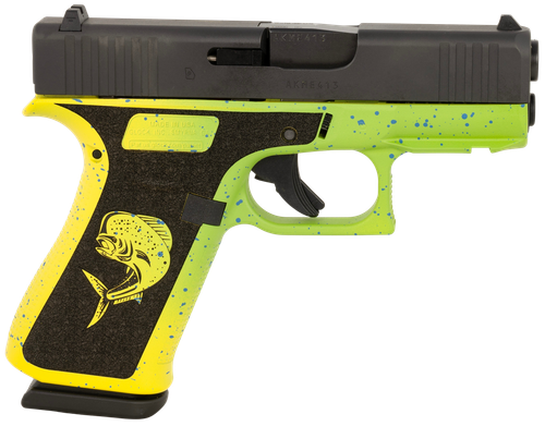 Glock G43X Pistol UX4350204MAHIFR, 9mm Luger, 3.41in, Black Textured Grips, Mahi Finish, 10 Rds