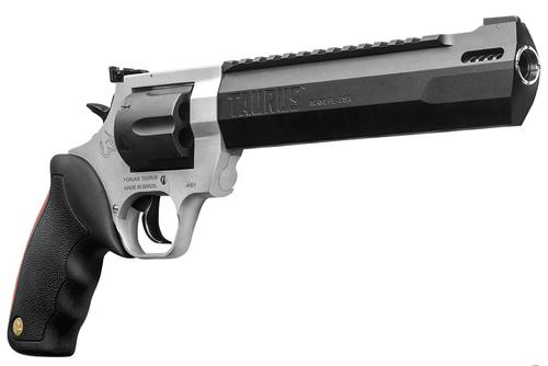 Taurus Raging Hunter Revolver 2440085RHDLX, 44 Rem Mag, 8.37", Black Rubber w/Red Cushioned Insert Grips, Matte Black Finish, 6 Rd