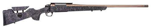 CVA Cascade Long Range Hunter Bolt Action Rifle CR3959F, 6.5 PRC, 24" Threaded, Black w/Smoked Bronze Web Synthetic Stock