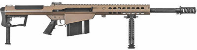 Barrett M107A1 Semi-Auto Rifle 18066, .50 BMG, 20 in, Flat Dark Earth Stock, Tan Cerakote Finish, 10 Rd