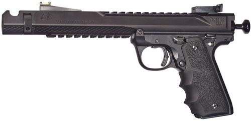 Volquartsen Black Mamba Pistol VF4M-0027, 22 Long Rifle, 6", Hogue Grip, Black Finish, Fiber Optic Sight, 10 Rds