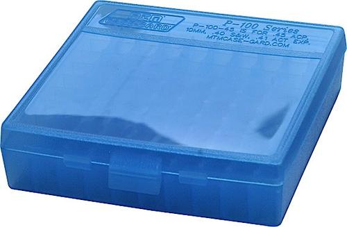 MTM P1004524 100 Round 45ACP-10MM Blue Pistol Ammo Box