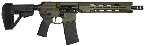 Diamondback Obsidian DB15 Pistol DB1984K101, 5.56 NATO, 11.5in, SB Tactical SBA5 Brace, OD Green, 30 Rds