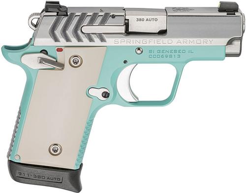 Springfield 911 pistol PG9109VBS, 380 ACP, 2.7", Ivory G10 Grips, Vintage Blue Finish, 6/7 Rds