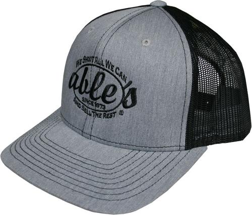 Able's Mesh Cap Heather Grey, Black (ACHGB)