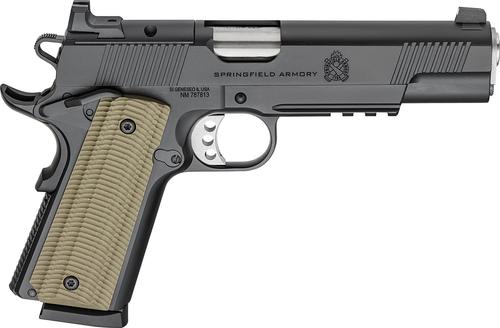 Springfield 1911 Operator AOS Optic Ready Pistol PO9229AOS, 9mm Luger, 5in, VZ G10, Black Cerakote Finish, 8 Rds