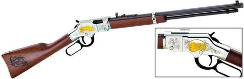 Henry Boy American Farmer Rimfire Rifle H004AF, 22 LR, 20 in, Lever Action, Walnut Stock, Blue Steel Barrel/Brass Rcvr
