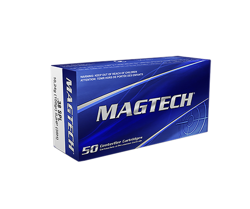 Magtech Sport HuntingHandgun Ammunition 38H, 38 Special +P, Semi-Jacketed Hollow Point (HP), 158 GR, 890 fps, 50 Rd/bx