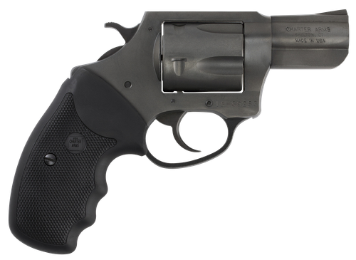 Charter Arms Pitbull Single/Double Action Revolver 64020, 40 S&W, 2.3", Black Rubber Grips, Black Nitride Finish, 5 Rds