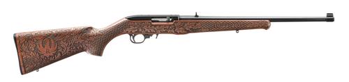 Ruger 10/22 Sporter Collector's Series Rifle 31237, 22 LR, 18.5", Semi-Auto, Birchwood Oak Leaf & Basket Weave Engraved Stock, Gold Bead Front Sight, 10 Rds