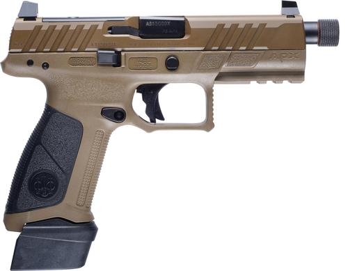 Beretta APX A1 Tactical Pistol JAXA1F921TACFDE, 9mm, 4.80", Flat Dark Earth Finish, Optic Ready, Threaded, 21 Rds