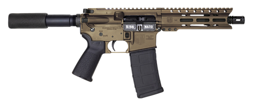 Diamondback Carbon DB15 Pistol DB1912K071, 5.56 NATO, 7in, No Stock, MOE Grips, Bronze Finish, 30 Rds