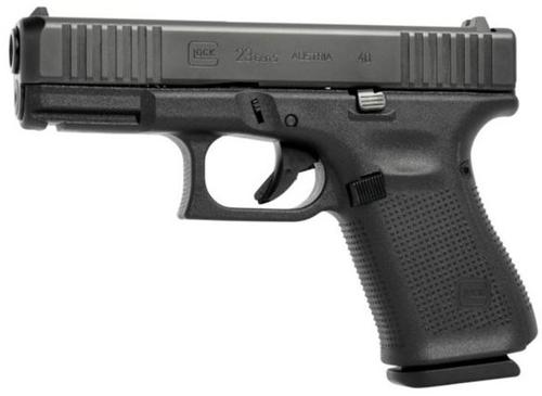 Glock 23 Gen 5 Pistol PA235S203, 40 S&W, 4.02", Black Grips, Black Finish, 12 Rds