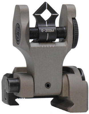 Troy Battle Sight Rear Di-Optic Aperture (DOA) Folding Universal Flat (DOARFFT00)