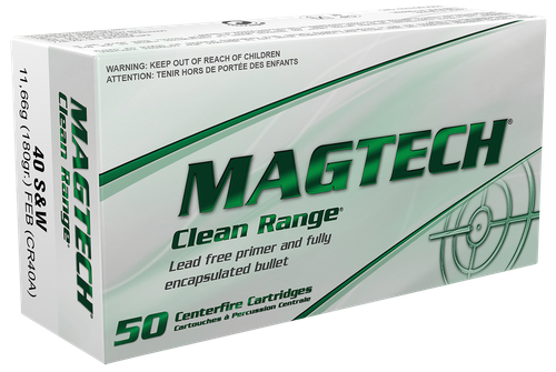 Magtech Sport Hunting Pistol Ammunition CR40A, 40 S&W, Encapsulated Bullet, 180 GR, 990 fps, 50 Rd/bx