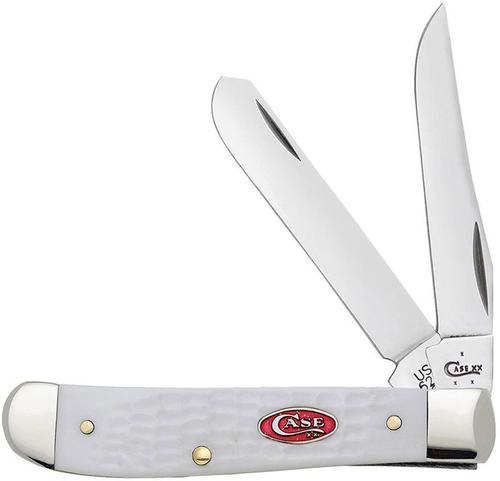 Case SparXX Standard Jig White Synthetic Mini Trapper Pocket Knife (60186)