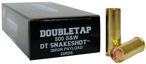 DobuleTap Snake Shot Pistol Ammunition 500SWSS2, 500 S&W Mag, 380 gr, 20 Rd/Bx