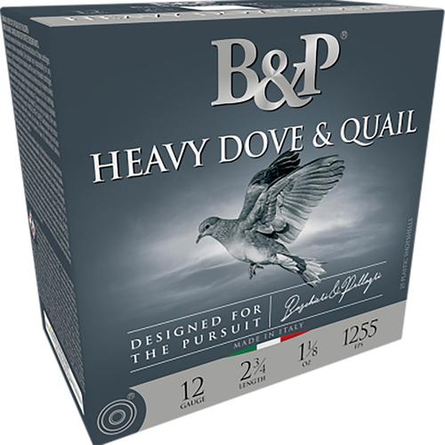 Baschieri & Pellagri Heavy Dove & Quail Shotshells 12B1DS7, 12 Gauge, 2-3/4", 1 oz, 1375 fps, #7 Steel Shot, 25 Rds/box