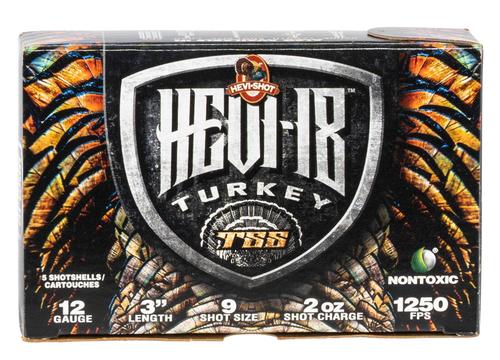 HEVI-Shot HEVI-18 TSS Turkey Shotshells HS4009, 12 Gauge, 3", 2 oz, 1250 fps, #9 Shot, 5 Rds/box