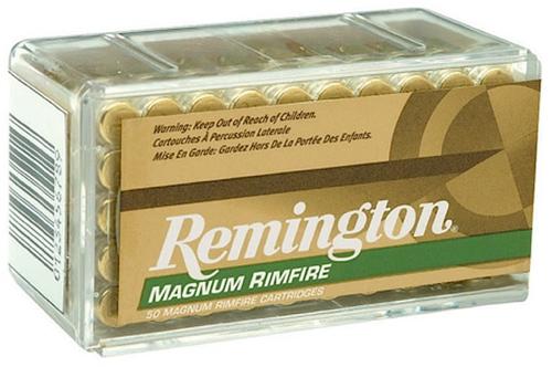 Remington Rimfire Ammunition R22M1, 22 Magnum (WMR), Jacketed Hollow Point (JHP), 40 GR, 1910 fps, 50 Rd/