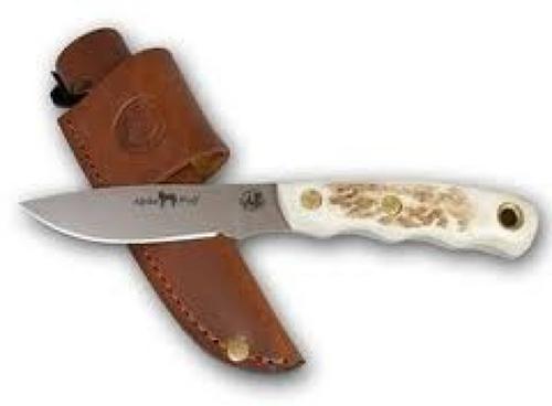 Knives of Alaska Alpha Wolf Knife Steel Drop Point Blade Stag (00327FG)
